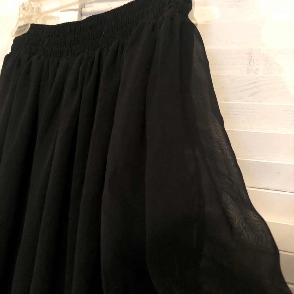 Black Chiffon Maxi Skirt by American Apparel
